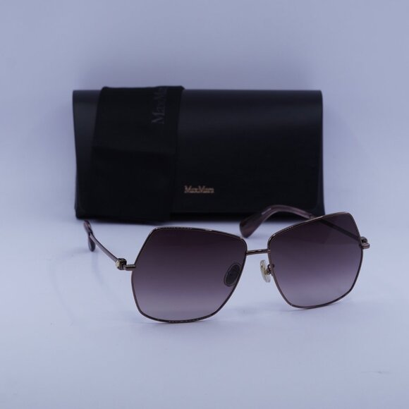 MaxMara MM0035-H 38T Geometric Sunglasses - Bronze/Bordeaux - Picture 5 of 11